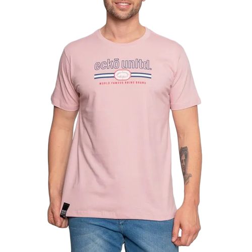Camiseta Masculina Ecko Stripe ROSA-EK503- -1-